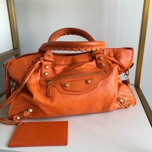 BALENCIAGA Agneau Classic City Coquelicot